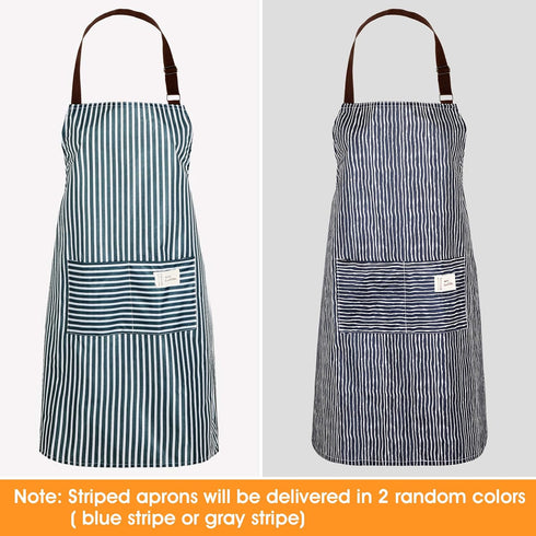 SATINIOR 3 Pieces Adjustable Bib Apron with Pockets Women Waterproof Cooking Aprons Men Chef Adults Baking Cleaning...